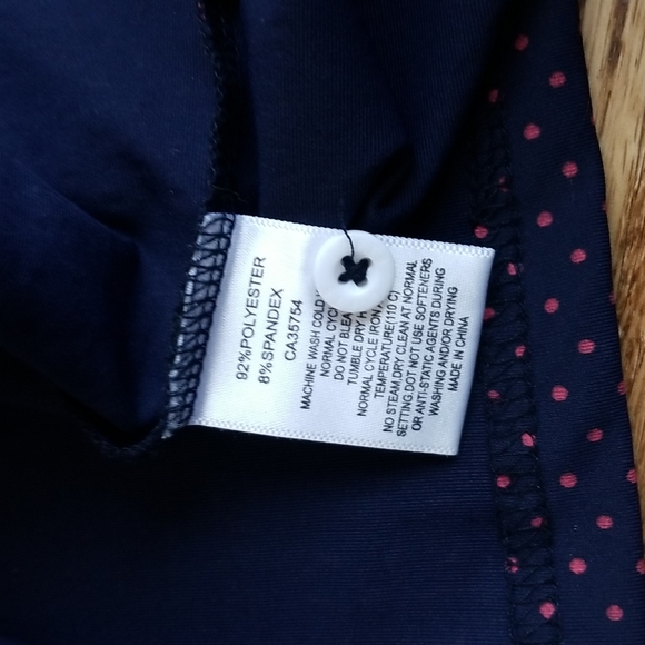 (M) Loft 8° Performance Wear Ruffle Collar Dot Pattern Top Golf Athleisure - Picture 7 of 8